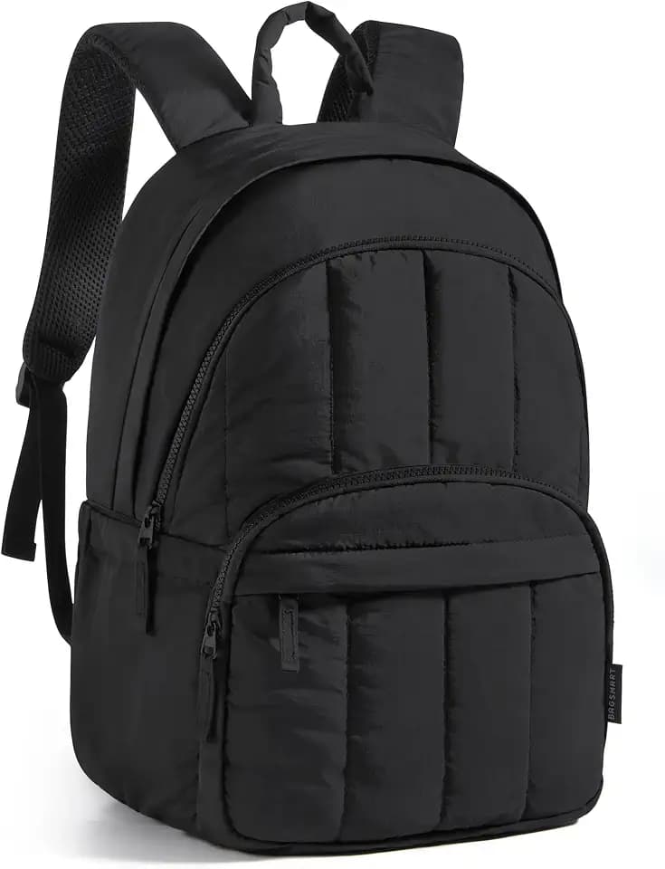 BAGSMART College Laptop Backpack,Cute Travel Backpack for Women,Quilted Computer Bookbag