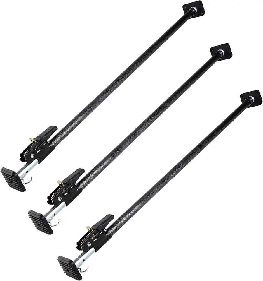 Keeper Adjustable Cargo Bar for Pickup Truck Bed, Ratcheting Cargo Bar, Ideal Work Truck Accessories, Black/Silver, 40"-70" Adjustable Length, 3 Pack