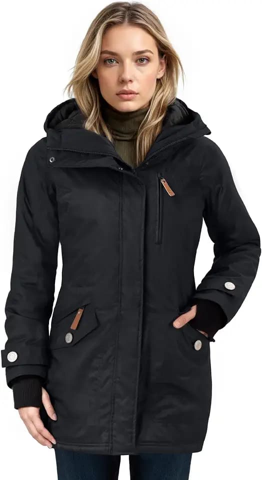 berydale Winterjacke Damen Parka I Warme Übergangsjacke Damen I Atmungsaktiv, Wind- und Wasserdicht I Wintermantel mit Thermowattierung