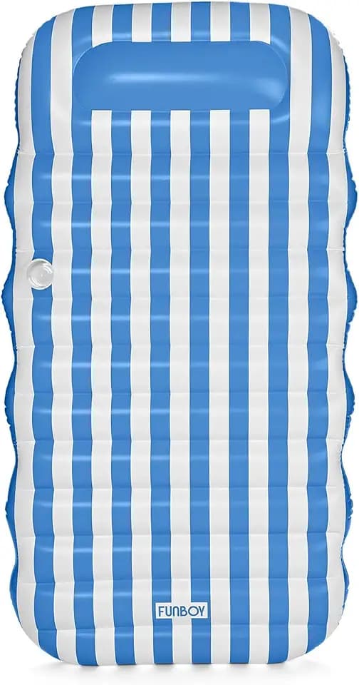 FUNBOY Blue & White Cabana Striped Pool Lounger Water Hammock