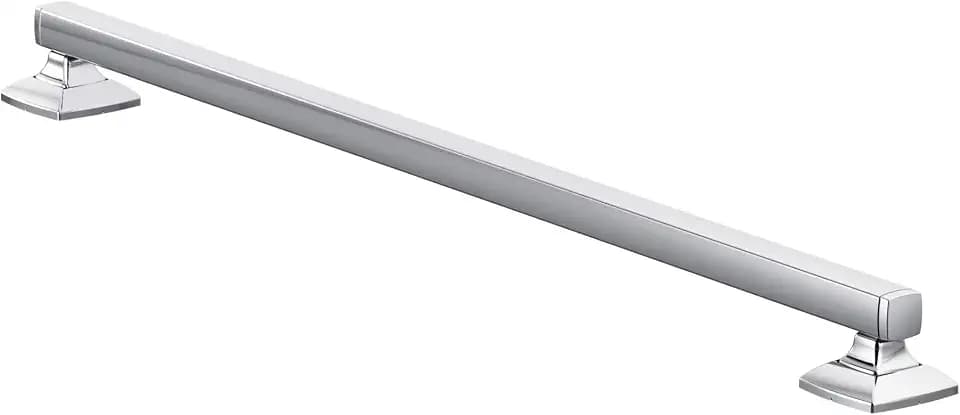 Moen YG5118BN Bathroom Safety 18-Inch Stainless Steel Transitional Bathroom Grab Bar, Brushed Nickel