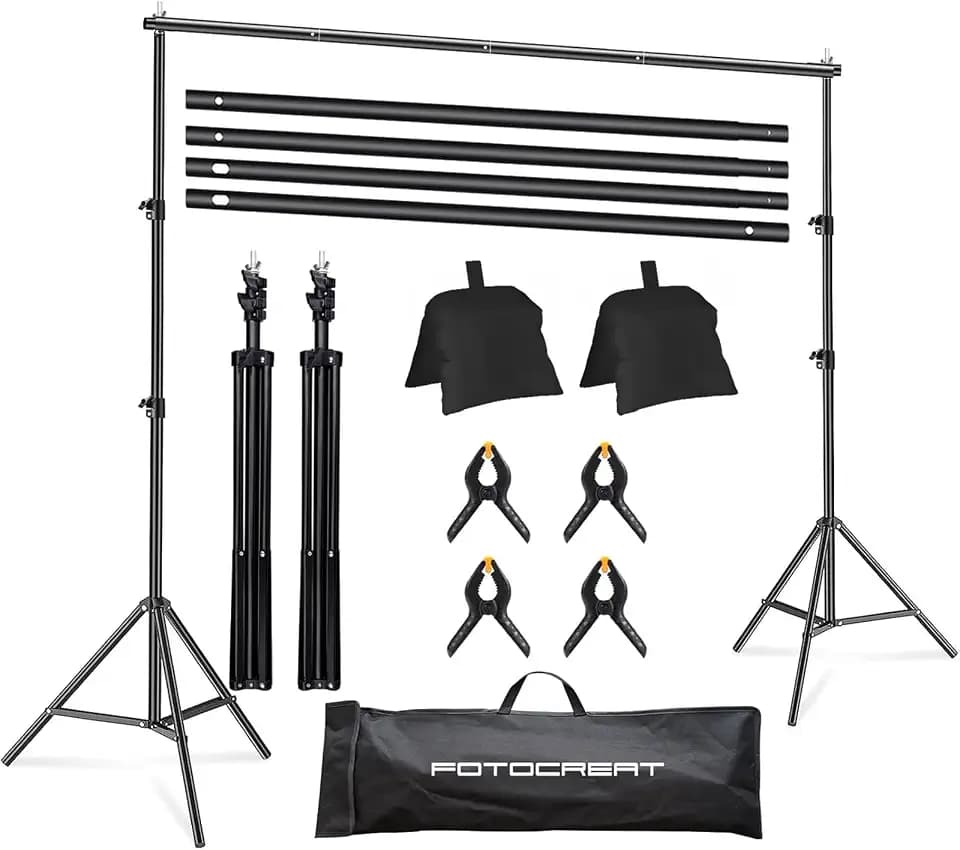 Backdrop Stand 6.5x10FT Adjustable Back Drop Stand