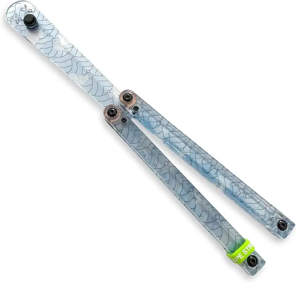 Foldable Plastic Tool, Sturdy and Lightweight, Excellent Balance, Practice Tool for Beginners （Striped Blue