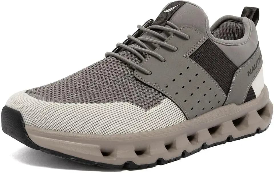 Nautica Mens Running Sneakers Sport Fashion Lace-Up Athletic Soft Shoes for Gym Tennis Men – Cushioned, Breathable, Lightweight & Comfortable
