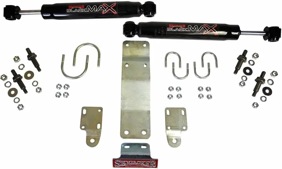 Skyjacker Black Max Dual Steering Stabilizer Kit (Black) - 8204
