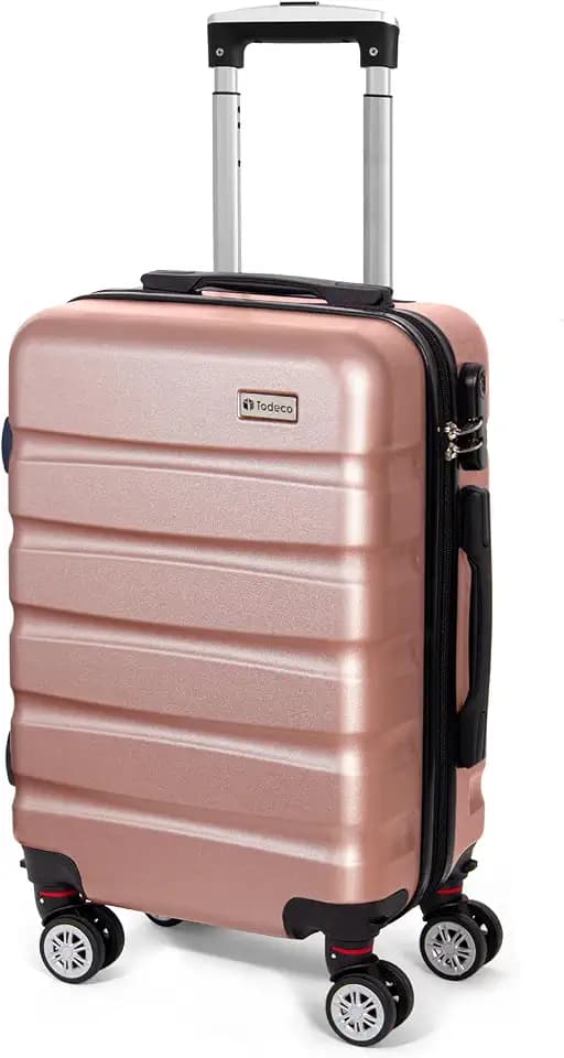 Todeco ABS+PC Leicht Zwillingsrollen Reisekoffer Koffer Trolleys, 4 Rollen Kombinationsschloss