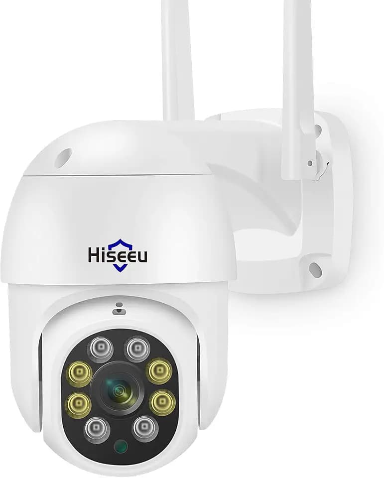 Hiseeu 3MP Wireless Security Camera Outdoor, 24/7 Recording WiFi Camera
