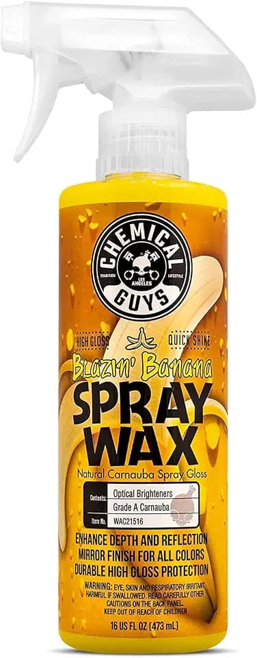 Chemical Guys, Blazin' Banana Carnauba Spray Wax, High Gloss Shine, 16 oz