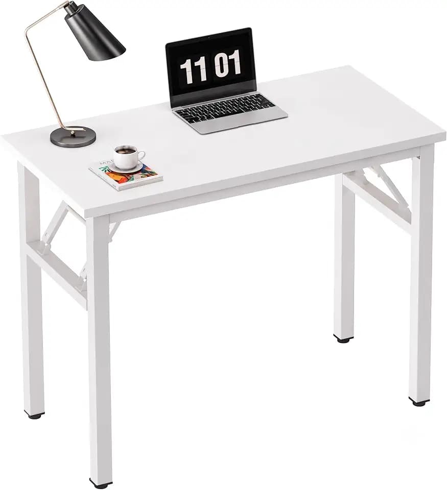 Need Small Folding Computer Desk, 31.5 Inch Writing Table, White