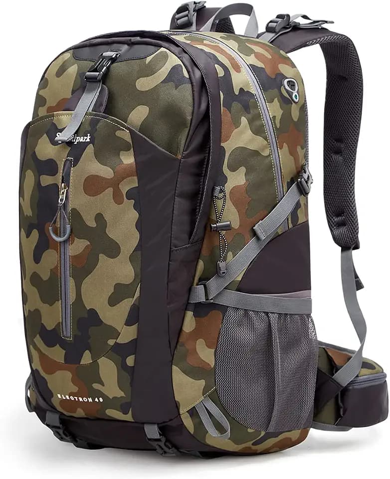 SPEEDPARK 40L Hiking Backpack, Lightweight Camping Daypack with Rain Cover