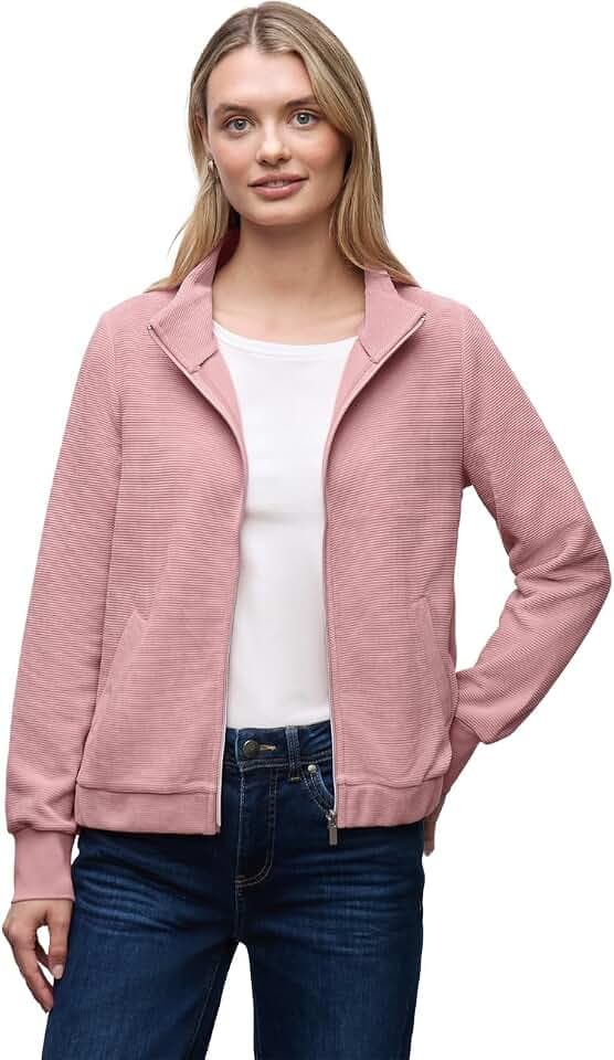Street One Damen Strukturjacke mit Zipper