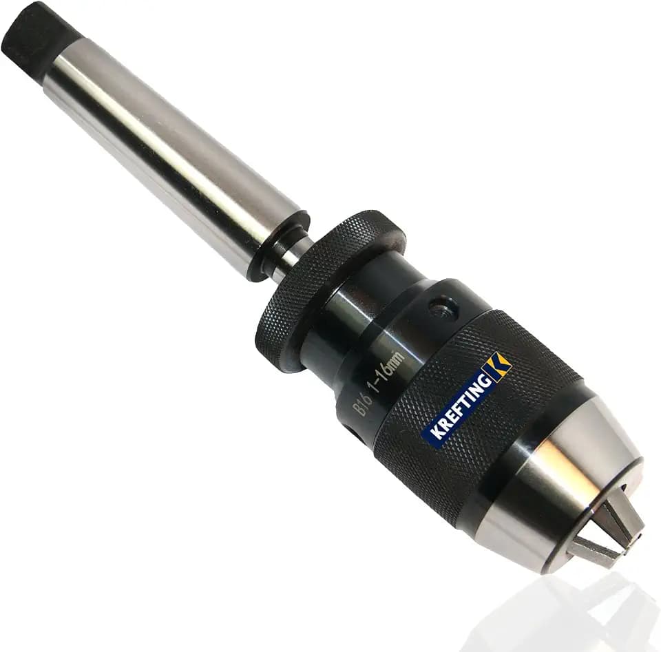 Bohrfutter Schnellspannbohrfutter B16 3-16 mm + MK1 Kegeldorn mit Austreiblappen Präzisionsbohrfutter KREFTING TOOLING