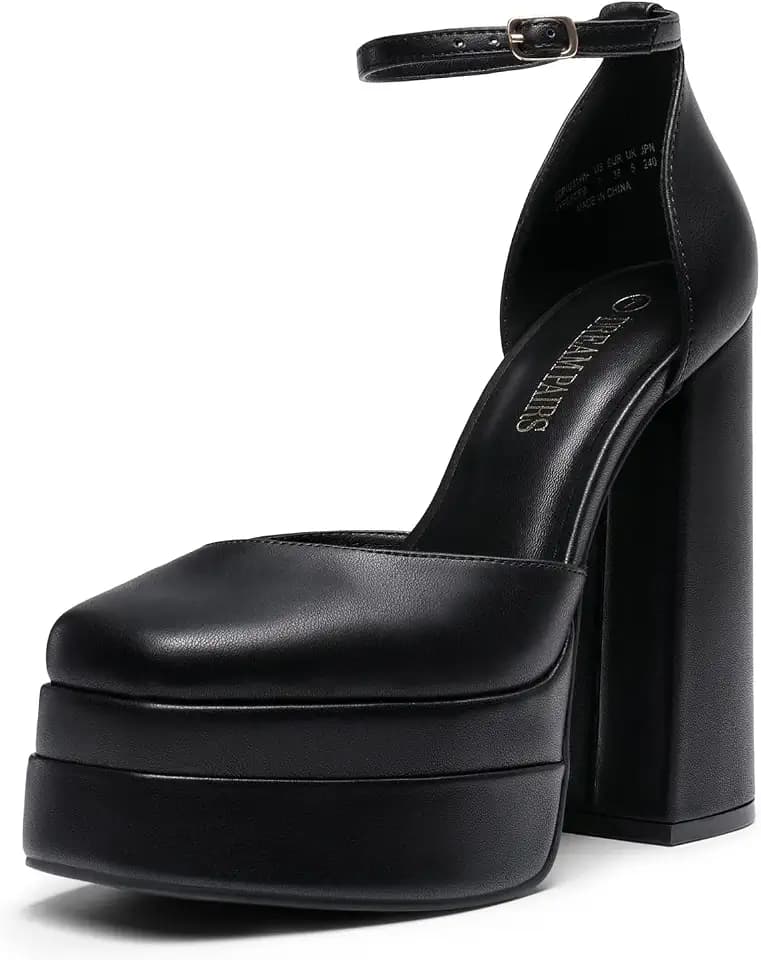 DREAM PAIRS Women's High Platform Closed Toe Heels