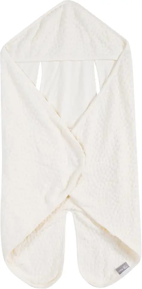 roba Baby Einschlagdecke Seashells Oyster - Bio-Baumwolle GOTS und Oeko Tex Standard 100 Zertifiziert - Babydecke für Autositz, Babyschale oder Kinderwagen - Weiß