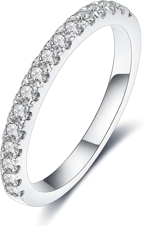IMOLOVE Lab Grown Diamond Wedding Bands for Women 0.3-1 CT Eternity Rings