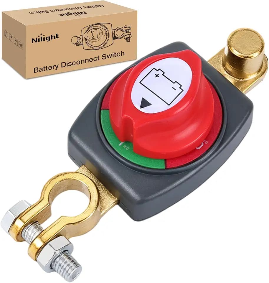 Nilight Top Post Battery Disconnect Switch 12V-48V 275A