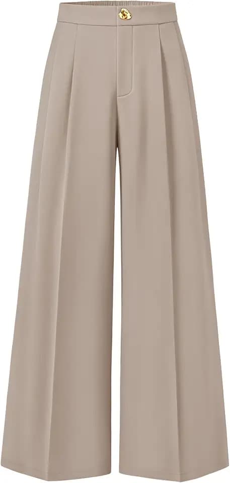 ZESICA Womens Wide Leg Dress Pants 2026 High Waisted Work Palazzo Pants Office Business Casual Flowy Trousers Slacks