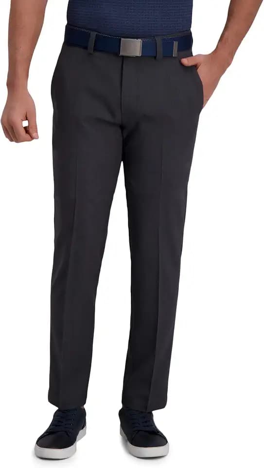 Haggar Men's Straight Fit Cool Right Casual Dress Pant