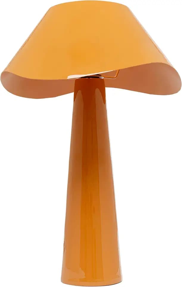 Kare Design Tischleuchte Cloudy, Rund, Orange, Tischlampe, Stahlgestell, Metall Schirm, kein Leuchtmittel inklusive, E14, Wohnzimmer, Retro Lampe, Designer Leuchte