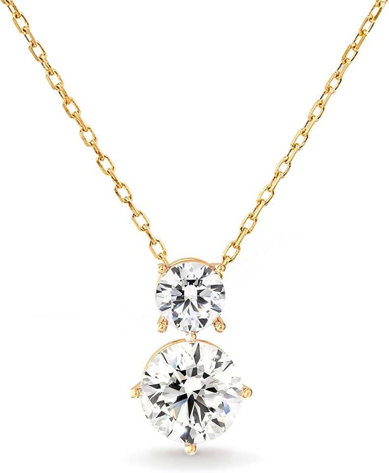 STORYJEWELLERY Gold Plated Rhinestone Necklace, Wedding Necklace