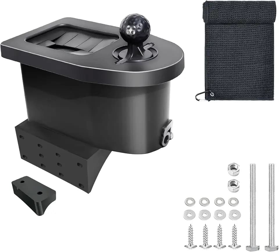 Golf Cart Ball Washer and Club Cleaner Kit, with Golf Towel, Universal