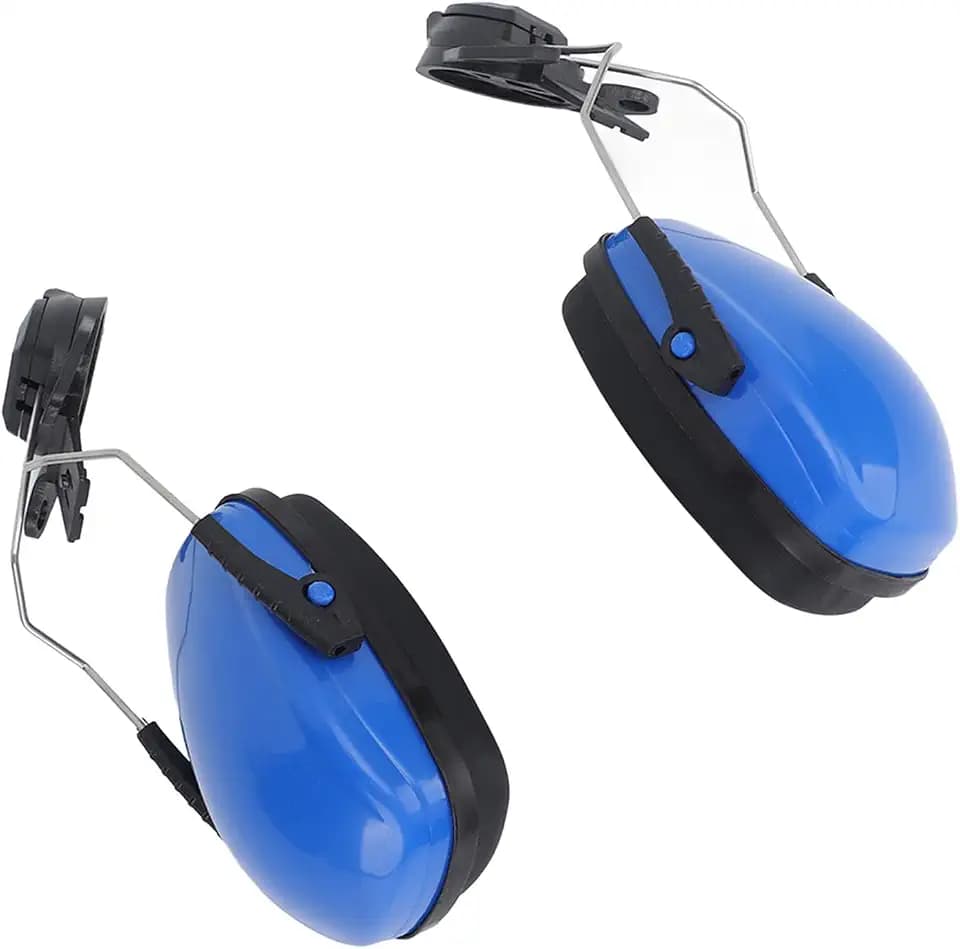 Helmet Ear Muff with Noise Reduction, NRR 27dB, SNR 31dB, Comfortable Wearing, Easy to Install for Working Woodworking (Blue)