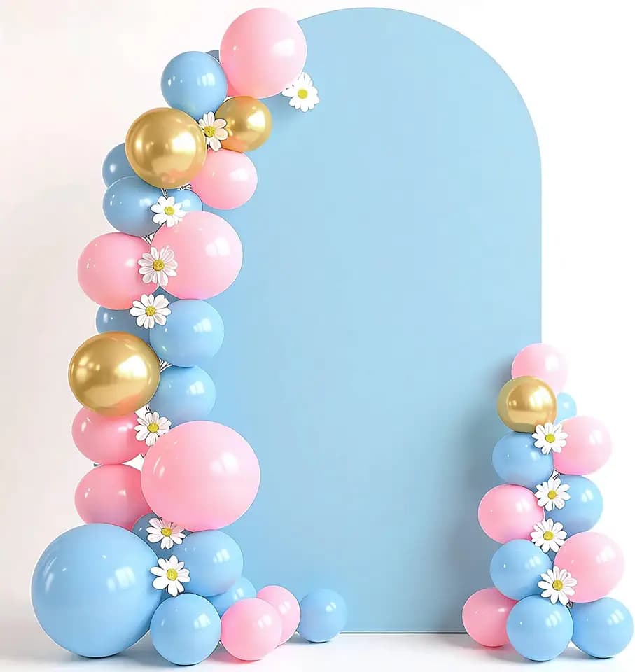 6 FT Arch Backdrop Cover, Wedding Baby Blue Arch Covers Stretchy Backdrop Spandex Fitted for Baby Shower Birthday Balloon Chiara Stand Decor Baby Blue 6FT