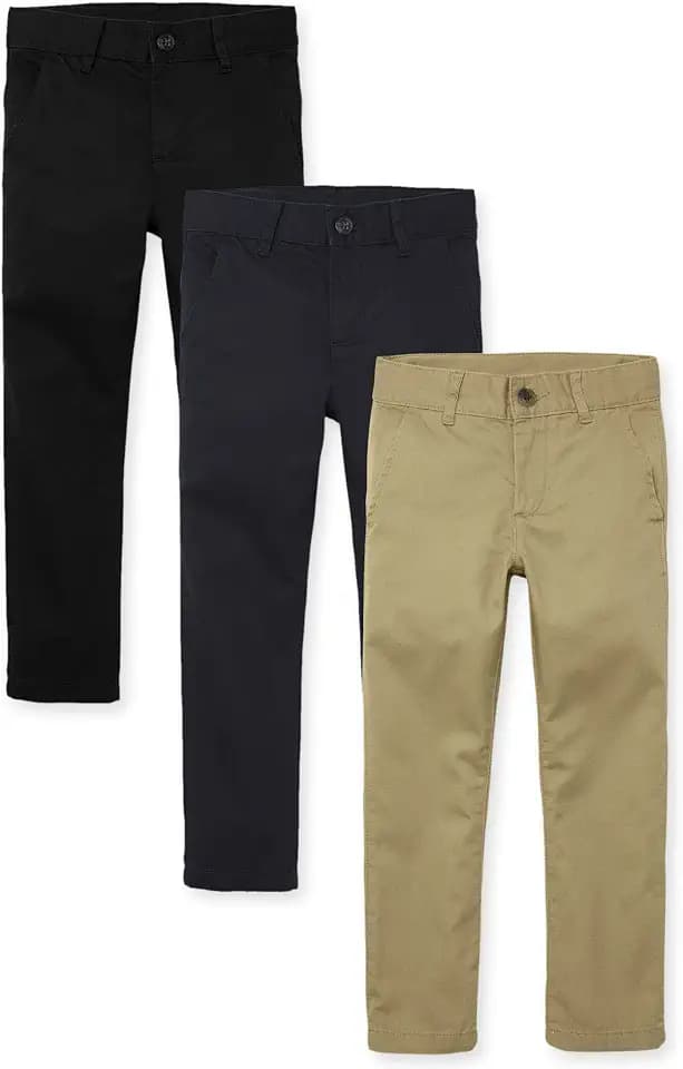 The Children's Place Boys' Stretch Skinny Chino Pants, Multipacks