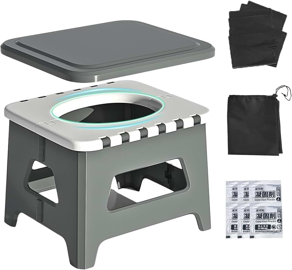 Wanheart Portable Toilet for Adults, Folding Camping & Emergency Toilet