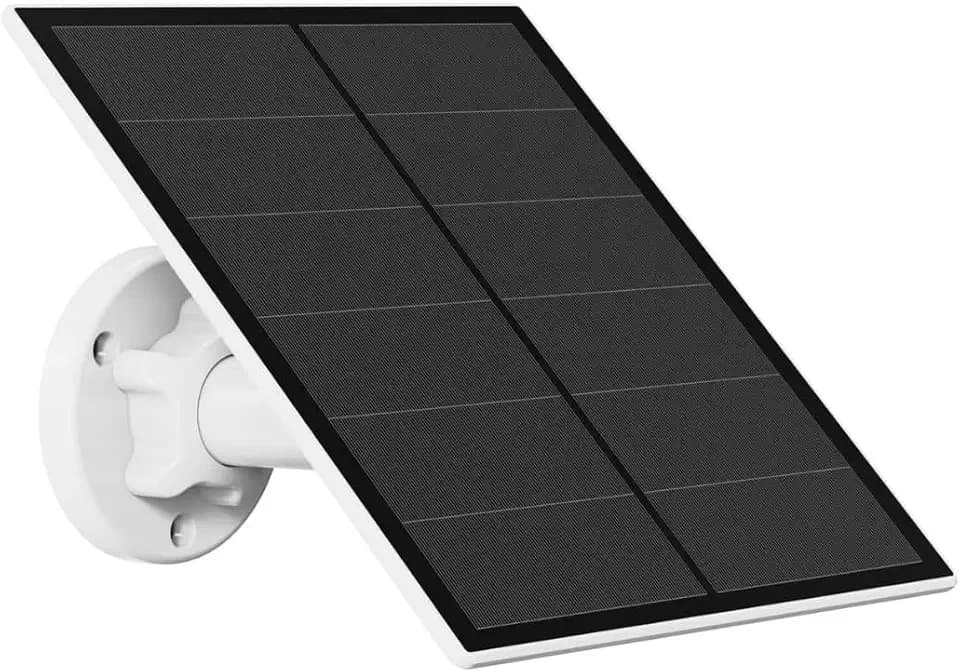 Vicohome 5W Solar Panel SP for Security Camera Outdoor WiFi - with Micro USB & USB-C Port for DC 5V Outdoor Rechargeable Battery Camera, 360° Adjustable Bracket, IP65 Waterproof, Black