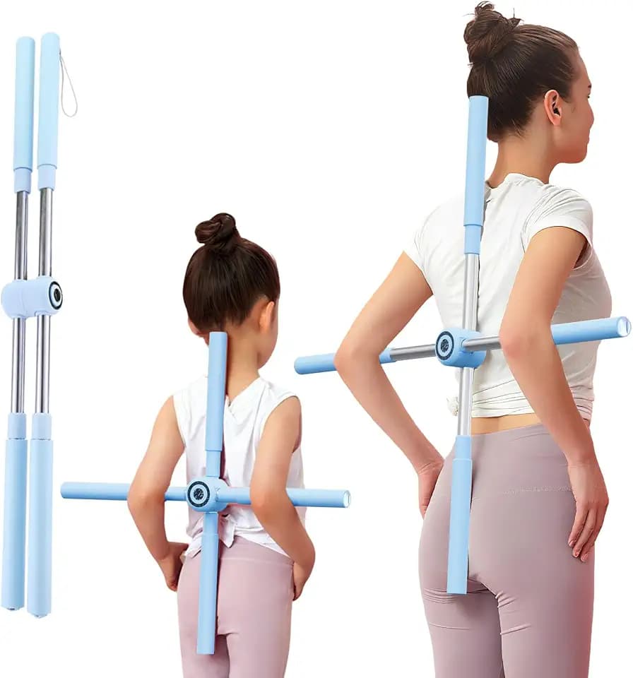 Yoga Stick, Posture Correction Stick for Women and Men, Relieve Back Pain, Upper and Lower Back Stretchers and Straighteners, 24.4-36.2 Inch Stretching Stick Neck Hump Corrector Stretching rod