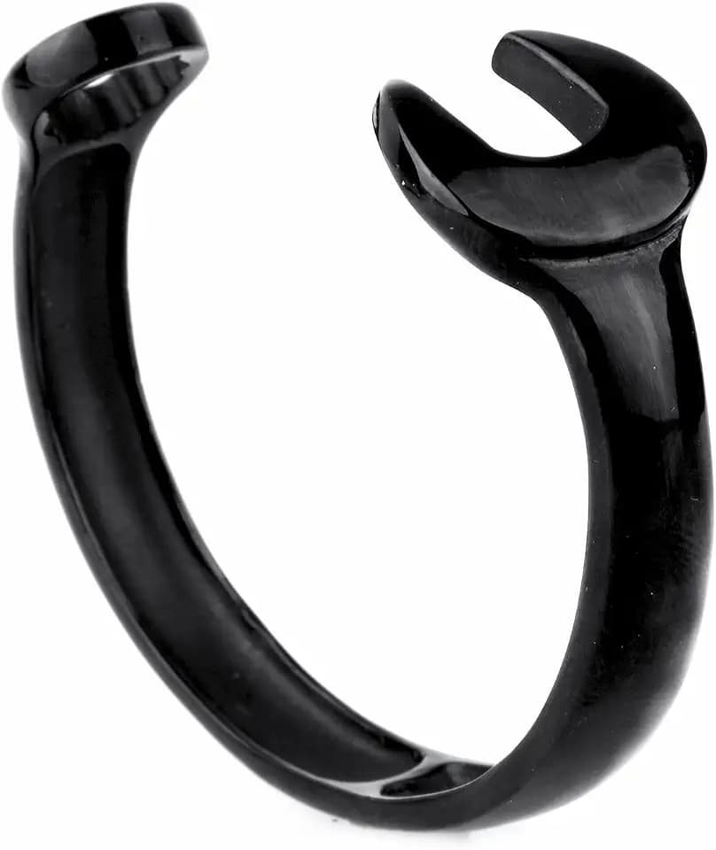 Schmuck Edelstahl Herren Armbänder Armreif Schraubenschlüssel,Schwarz