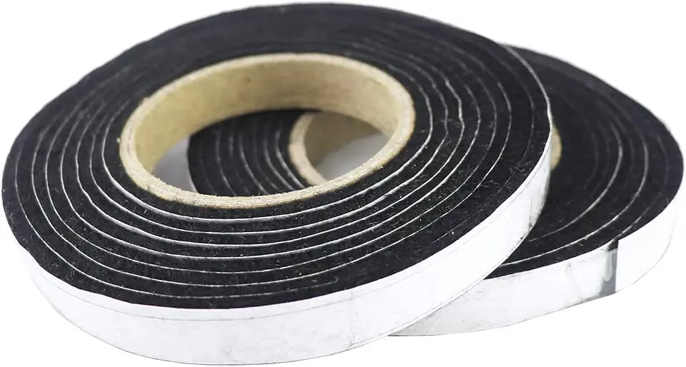 BBQ Self-Adhesive Smoker Dichtung, Hitzebewahrung, Nomex Grill Türdichtung, Grill Zubehör (8,2ft, 1/2 '', 1/8 '', 2 Pack) (Schwarz)