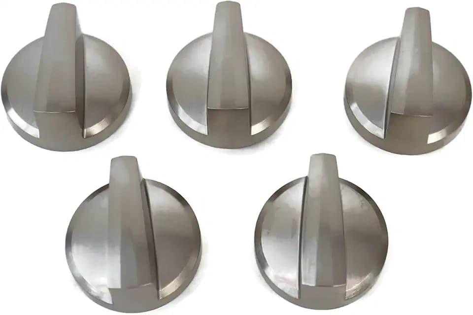 GE WB03X43926 Range Surface Burner Knob Kit (Stainless Steel)