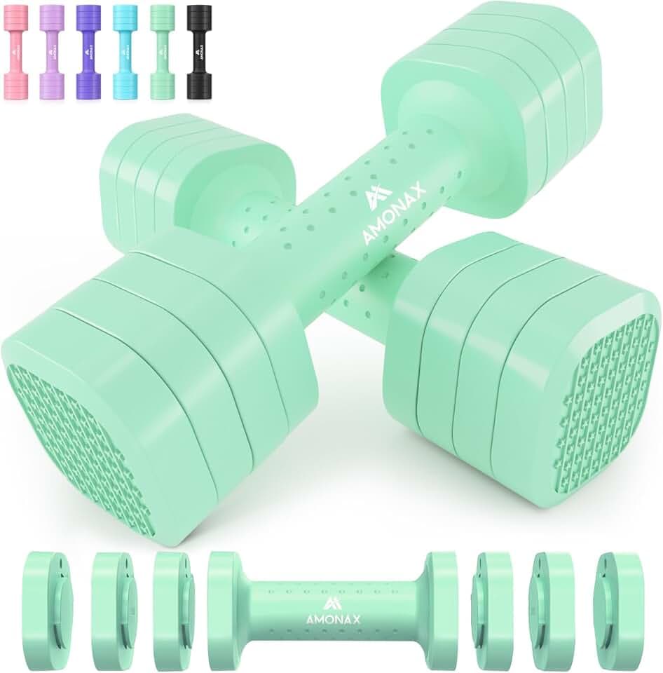 Amonax Verstellbare Hanteln, Hanteln Frauen Set, Fitnessgeräte für Zuhause