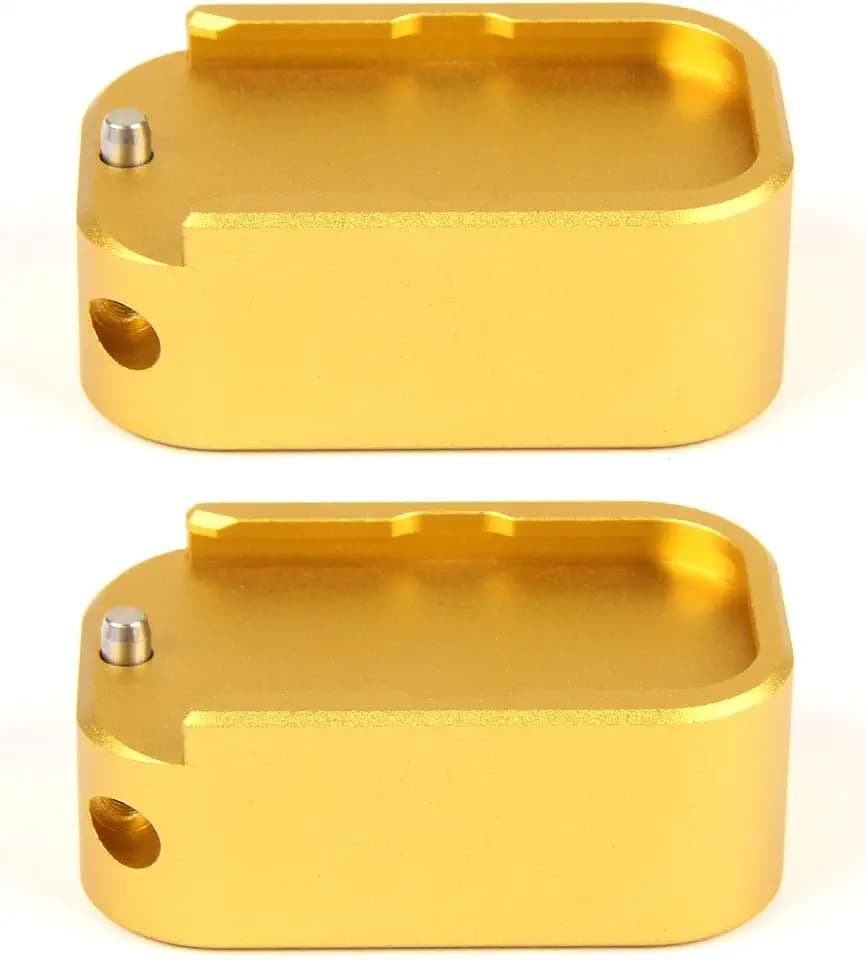 TACFUN 2 Pack Weighted Magazine Base Plate Compatible with Glock 9mm/.40