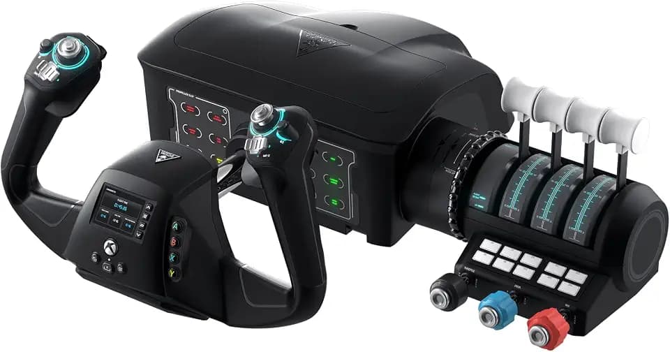 Turtle Beach VelocityOne Flight Universal Control System - Xbox Series X & Xbox Series S, Xbox One & Windows 10 & 11 PCs with Yoke Handle, Throttle Quadrant, Trim Wheel & Rudder Controls