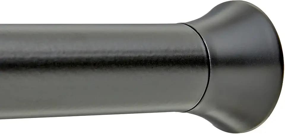 Amazon Basics Verstellbare Duschvorhang-Spannstange, 106.7 bis 182.9 cm, Schwarz