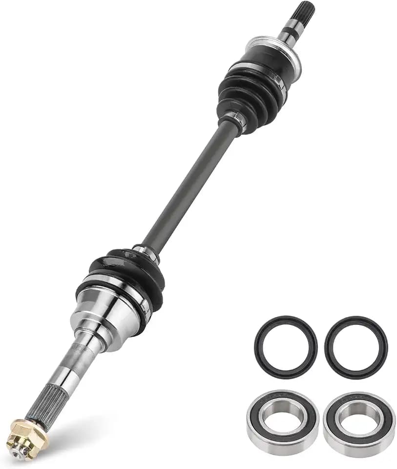 Front Left or Right CV Axle & Wheel Bearing Kit for Kawasaki Mule 2510 4X4 1998-2002, for Kawasaki Mule 3010 4X4 2001-2008, for Kawasaki Mule 4010 4X4 2009-2018, 1 CV Axle and 1 Wheel Bearing