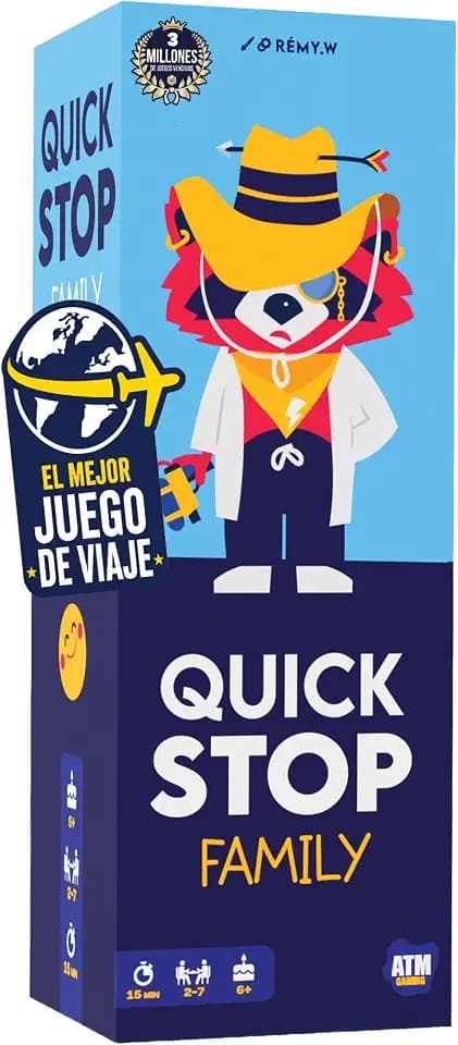 Quickstop Family – Brettspiele für die Familie, dynamisch und lustig, für Kinder und Erwachsene, originelles Geschenk für Eltern und Kinder