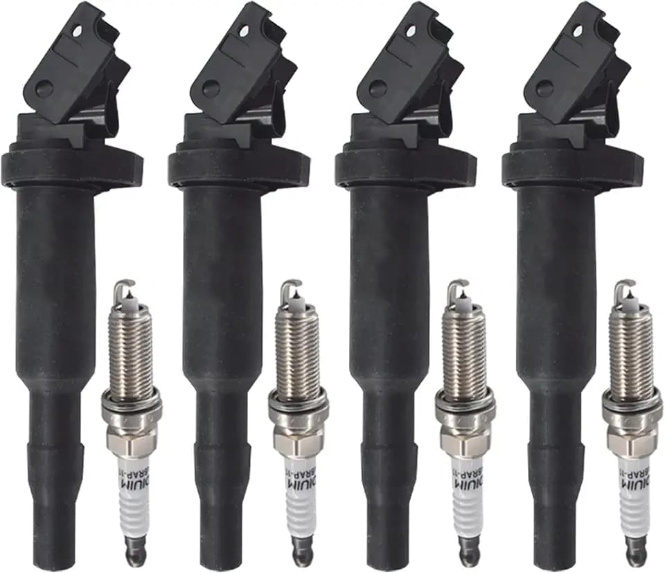 Autowxjq Ignition Coil Pack UF598 Spark Plug for 320i 328i 528i X3 Cooper