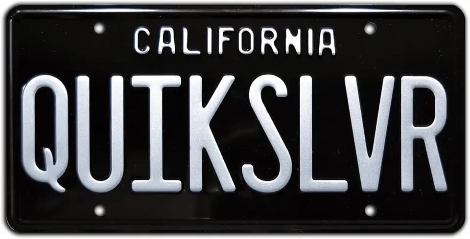 Celebrity Machines | CobraKai | QUIKSLVR | Vanity Plate, Stamped Aluminum, Metal Decorative Tag, Corrosion Resistant, Quality Novelty Sign, Wall Decoration, Wall Hanging