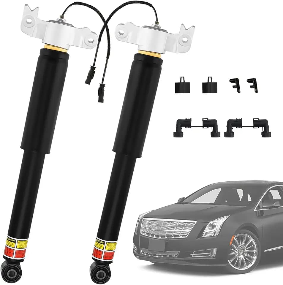 Pair Rear Shock Absorber w/Upper Mount Electric Assembly Compatible with Cadillac XTS 2013 2014 2015 2016 2017 2018 2019 3.6L V6 Replaces 84326293 84326294