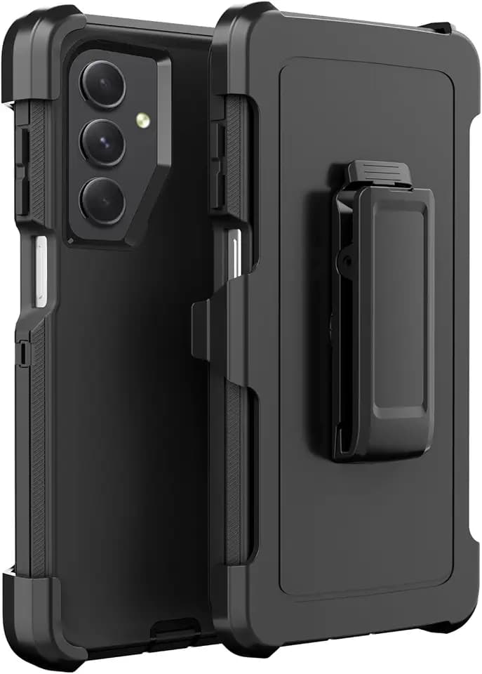 Defender Case for Samsung Galaxy A17, Heavy Duty Shockproof Dustproof 3 in 1 Rugged Protective Bumper Cover, Military Grade Drop Protective Phone Case (Black)