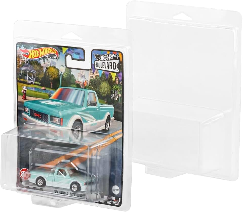 15 Pack Clamshell Protector Case for Hot Wheels Premium, 0.6mm Thick PET