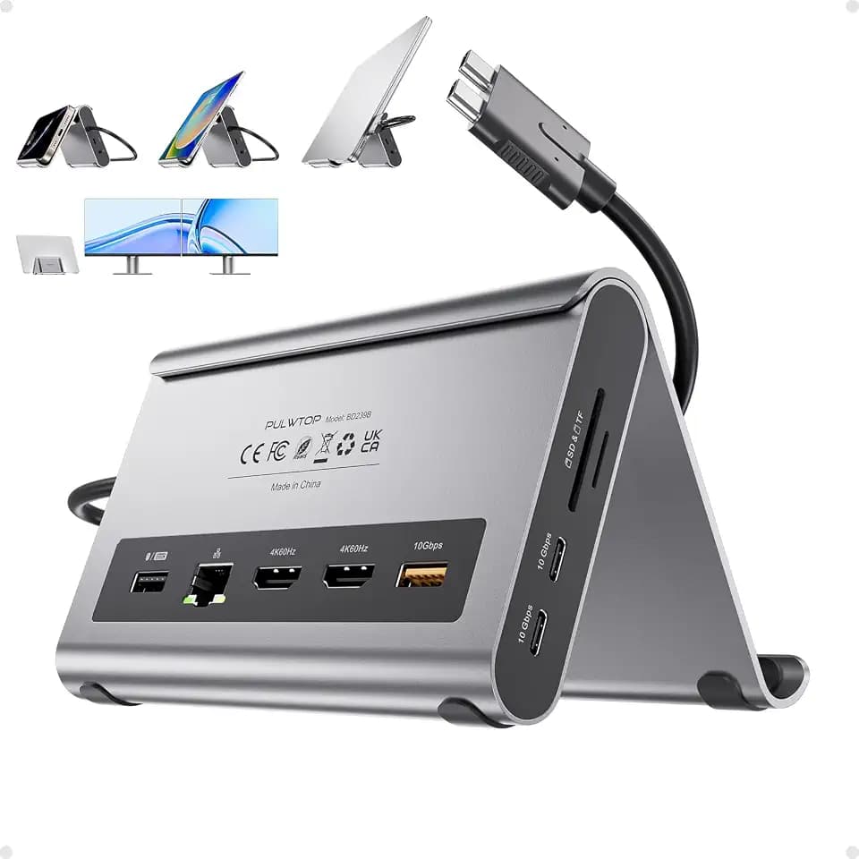 MacBook Pro Docking Station Dual Monitor 4K@60Hz for MacBook Pro/Air M4/M5