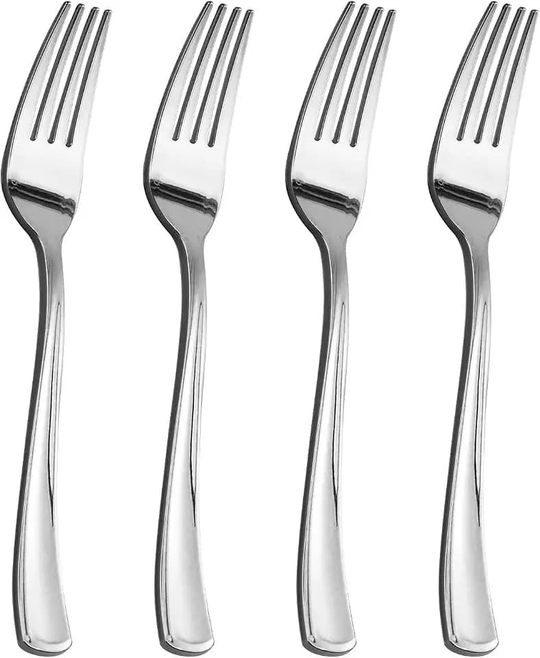 Goodluck 300 Pack Silver Plastic Forks, Heavy Duty Forks Disposable