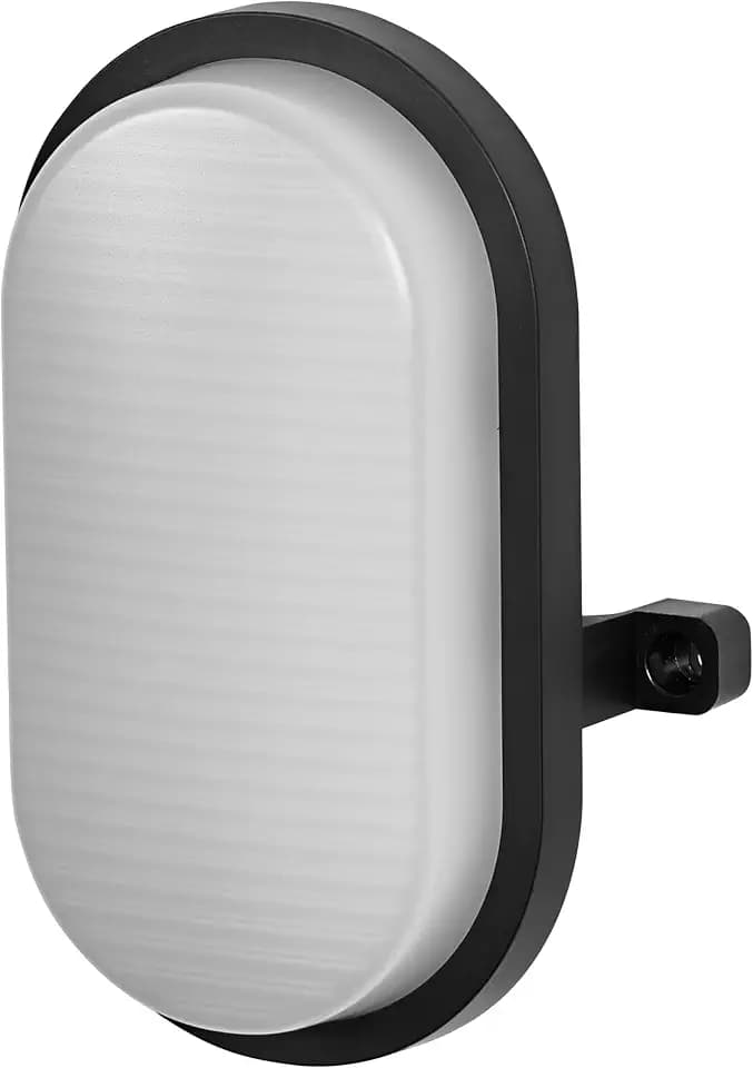 LEDVANCE Bulkhead LED 4W/7W/9W CCT Schwarz IP65, Wand-/Deckenleuchte mit Schutzkorb, Kellerleuchte, Feuchtraumleuchte