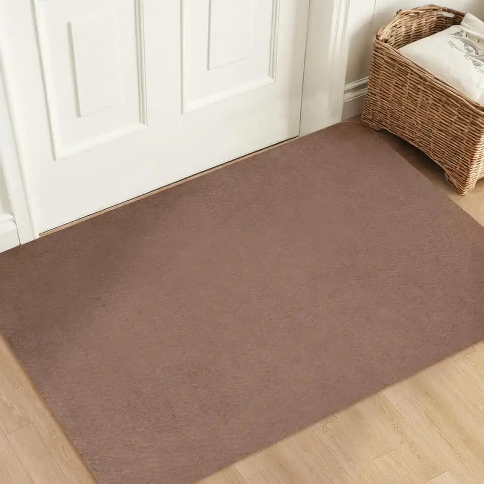 Schmutzfangmatte 80x120cm,Superdünn InnenFußmatte,Saugfähiges Rutschfester Teppich,strapazierfähige Türmatte,Für Eingangsbereich,Küche,Terrasse,Haustür,Braun