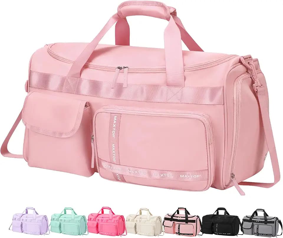 MAXTOP Large Gym Bag for Women Men Duffle Bag With Wet Dry Separation